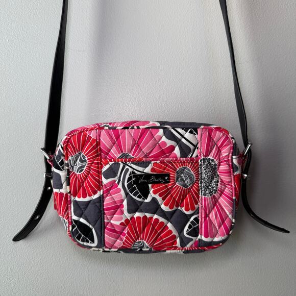 Vera Bradley Cherry Blossom Floral Print Cotton Crossbody Bag Purse - Picture 2 of 9